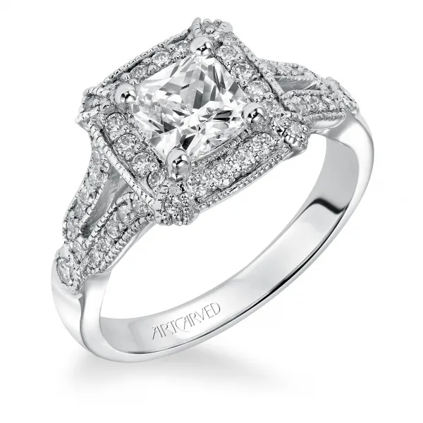 14K White Gold Engagement Ring Ambassador Diamond Jewelers Tucson, AZ
