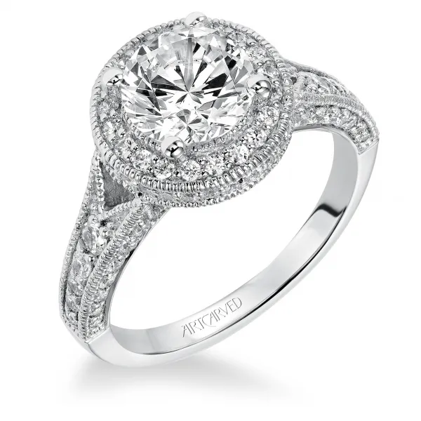 14K White Gold Engagement Ring Ambassador Diamond Jewelers Tucson, AZ