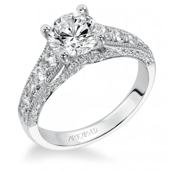 14K White Gold Engagement Ring Ambassador Diamond Jewelers Tucson, AZ