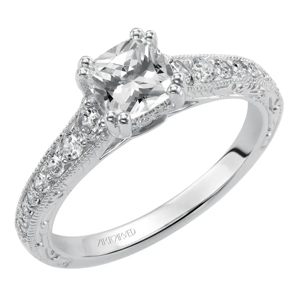 14K White Gold Engagement Ring Ambassador Diamond Jewelers Tucson, AZ
