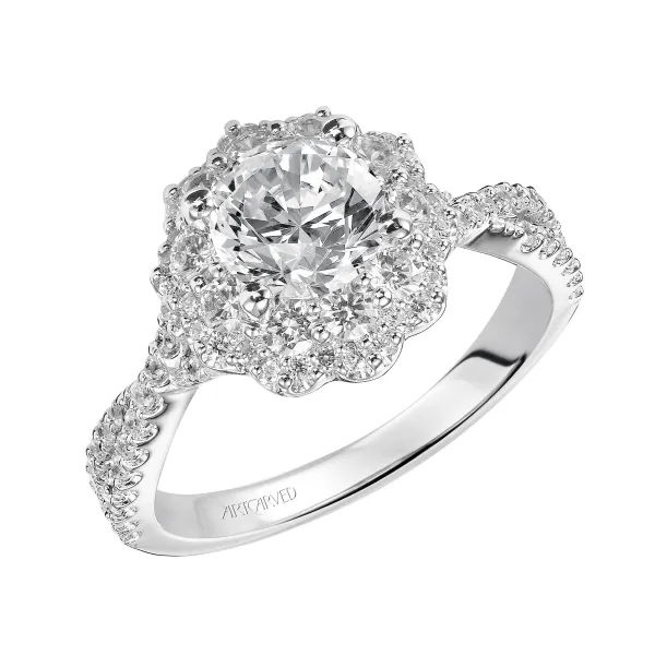 14K White Gold Engagement Ring Ambassador Diamond Jewelers Tucson, AZ