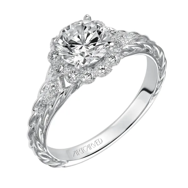 14K White Gold Engagement Ring Ambassador Diamond Jewelers Tucson, AZ