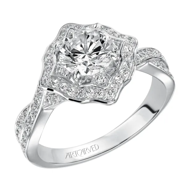 14K White Gold Engagement Ring Ambassador Diamond Jewelers Tucson, AZ
