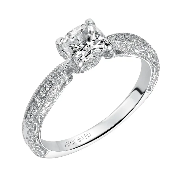 14K White Gold Engagement Ring Ambassador Diamond Jewelers Tucson, AZ