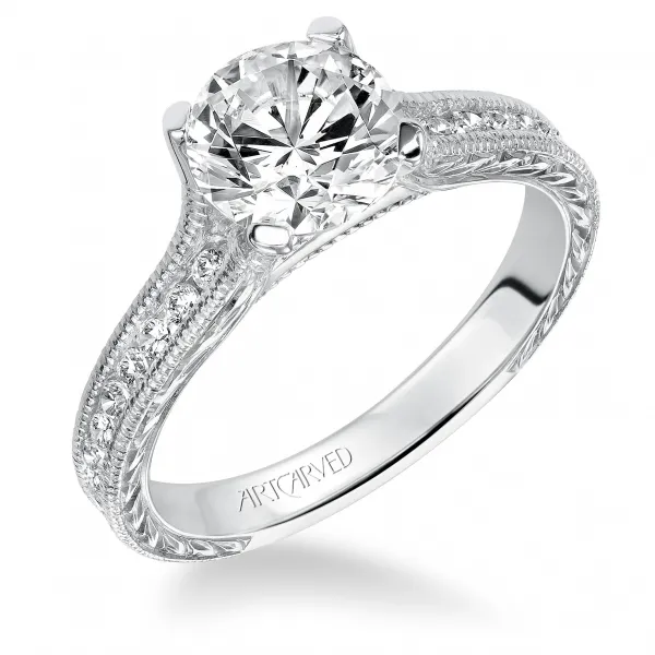 14K White Gold Engagement Ring Ambassador Diamond Jewelers Tucson, AZ