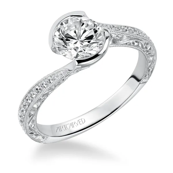 14K White Gold Engagement Ring Ambassador Diamond Jewelers Tucson, AZ