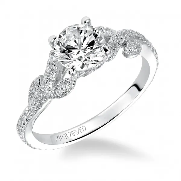 14K White Gold Engagement Ring Ambassador Diamond Jewelers Tucson, AZ