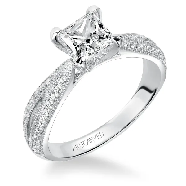 14K White Gold Engagement Ring Ambassador Diamond Jewelers Tucson, AZ