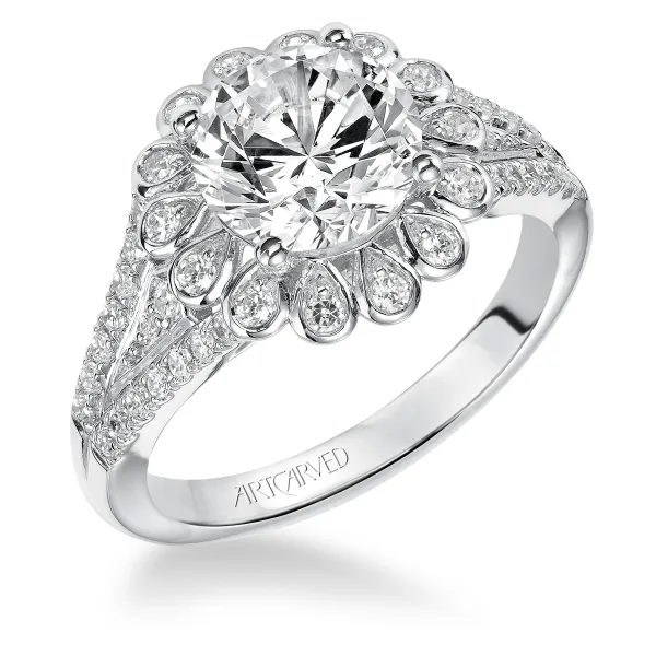 14K White Gold Engagement Ring Ambassador Diamond Jewelers Tucson, AZ