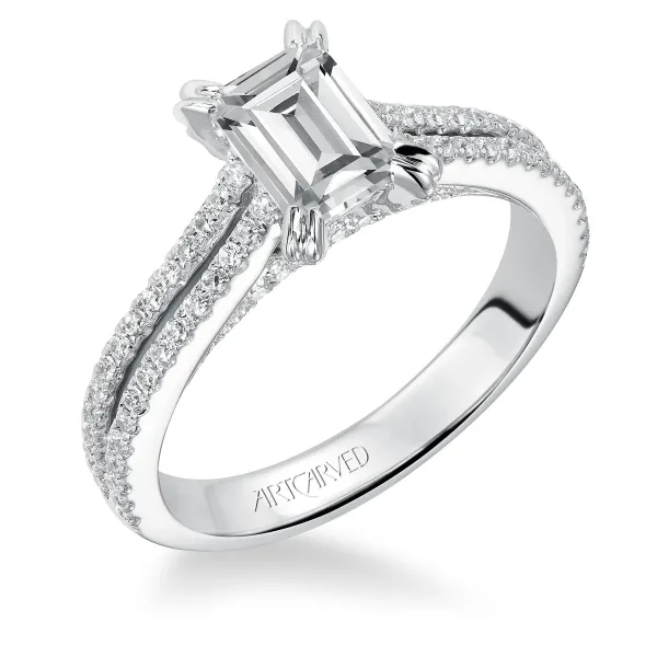 14K White Gold Engagement Ring Ambassador Diamond Jewelers Tucson, AZ