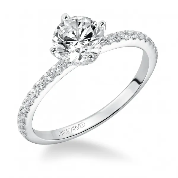 14K White Gold Engagement Ring Ambassador Diamond Jewelers Tucson, AZ