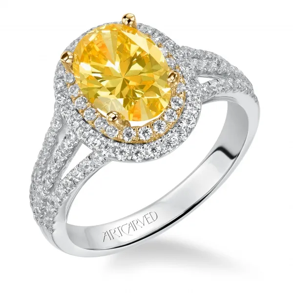 14K White/Yellow Gold Engagement Ring Ambassador Diamond Jewelers Tucson, AZ