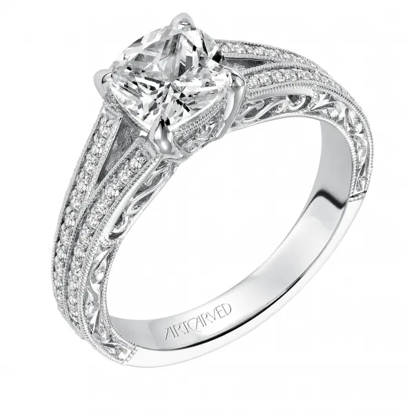 14K White Gold Engagement Ring Ambassador Diamond Jewelers Tucson, AZ