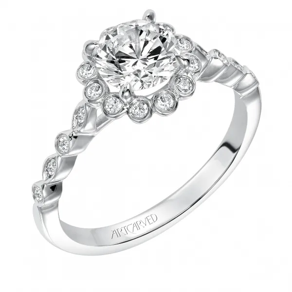 14K White Gold Engagement Ring Ambassador Diamond Jewelers Tucson, AZ