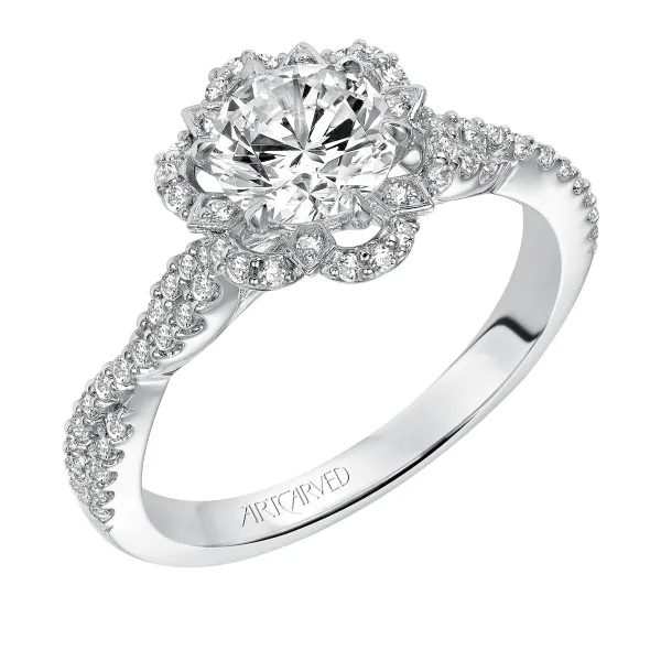 14K White Gold Engagement Ring Ambassador Diamond Jewelers Tucson, AZ