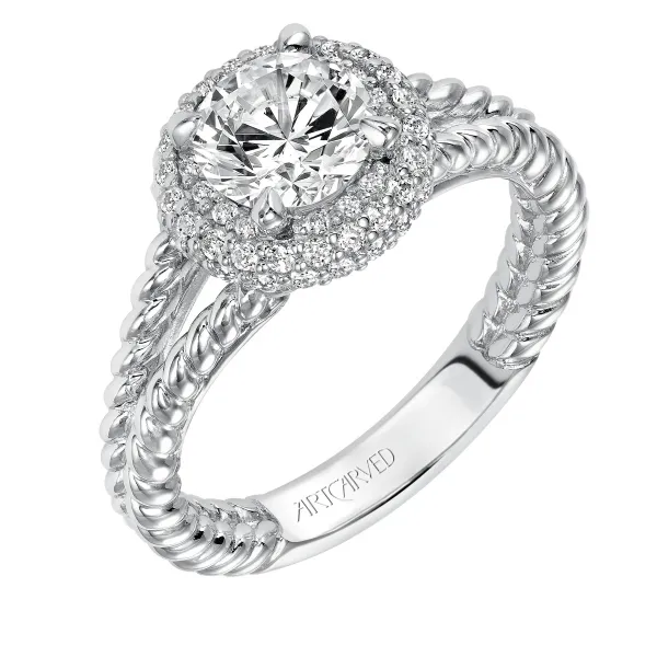 14K White Gold Engagement Ring Ambassador Diamond Jewelers Tucson, AZ