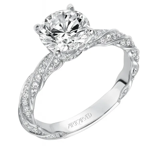14K White Gold Engagement Ring Ambassador Diamond Jewelers Tucson, AZ