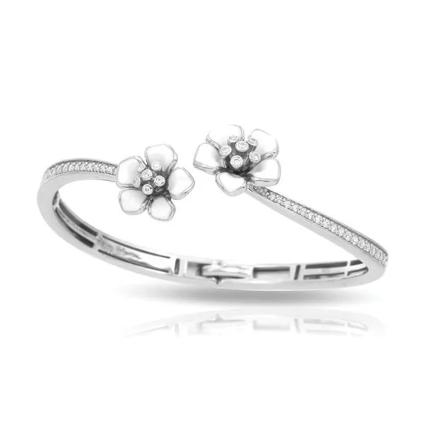 Forget Me Not White Bangle Ask Design Jewelers Olean, NY