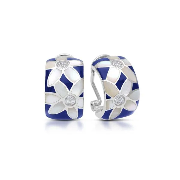 Moonflower Navy Blue Earrings Ask Design Jewelers Olean, NY