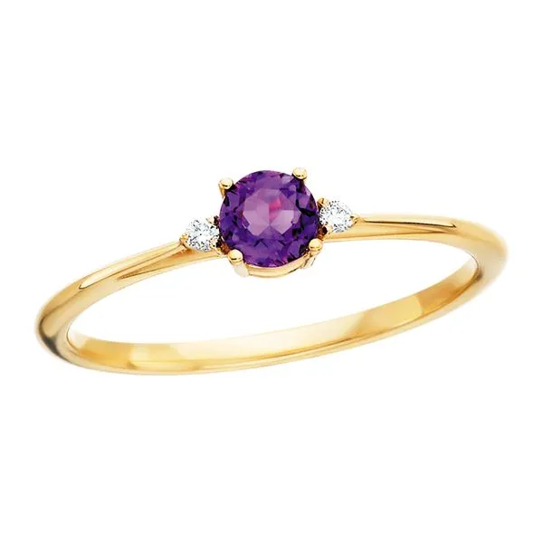 Petite Rhodolite Ring .02tdw Tennies Jewelry Appleton, WI