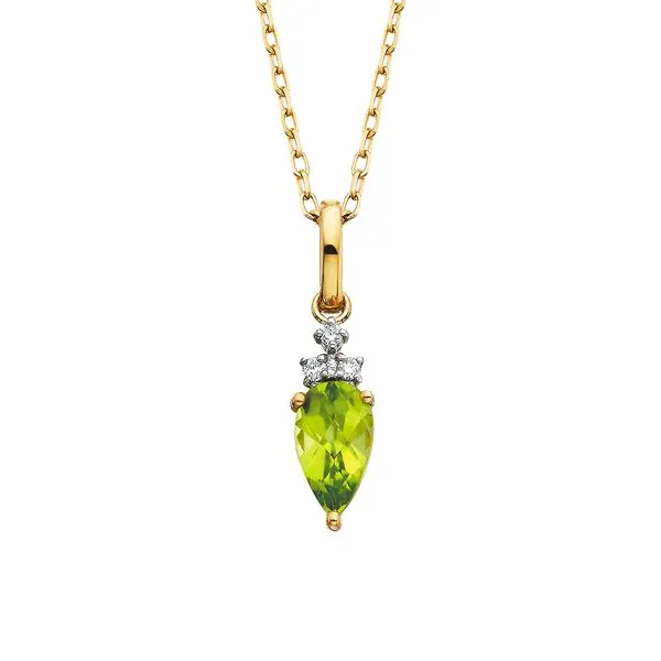 Peridot Pendant .03tdw Tennies Jewelry Appleton, WI