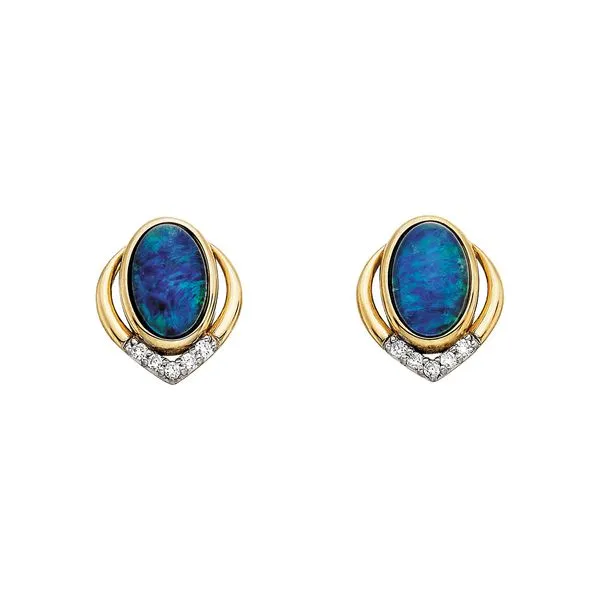 Opal Triplet Earrings .04tdw Tennies Jewelry Appleton, WI