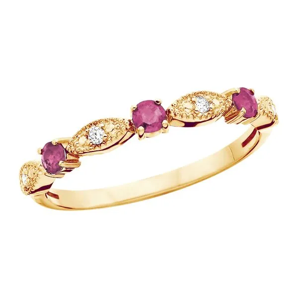 Amethyst and Diamond Band .04t Image 3 Tennies Jewelry Appleton, WI