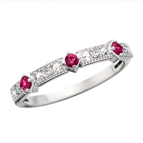 10K Emer&Dia Stackable Band Image 2 Tennies Jewelry Appleton, WI