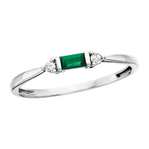 Aquamarine Baguette Ring .04td Image 5 Tennies Jewelry Appleton, WI