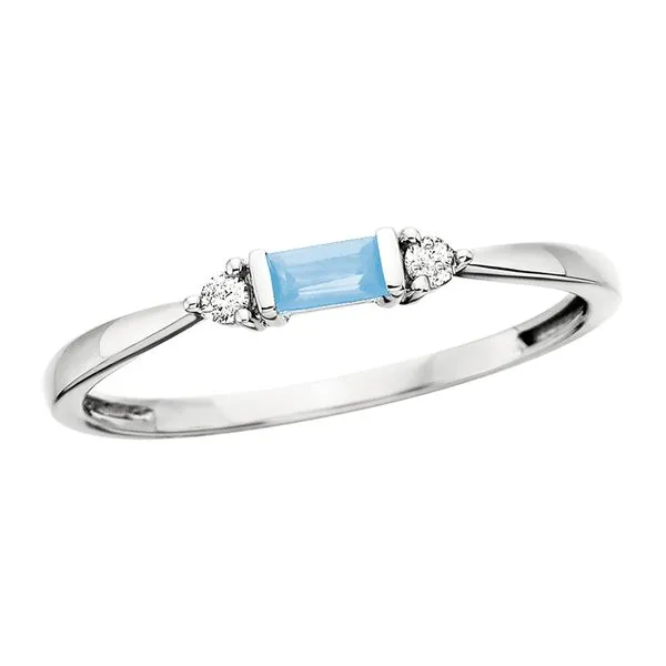 Citrine Baguette Ring .04tdw Image 2 Tennies Jewelry Appleton, WI