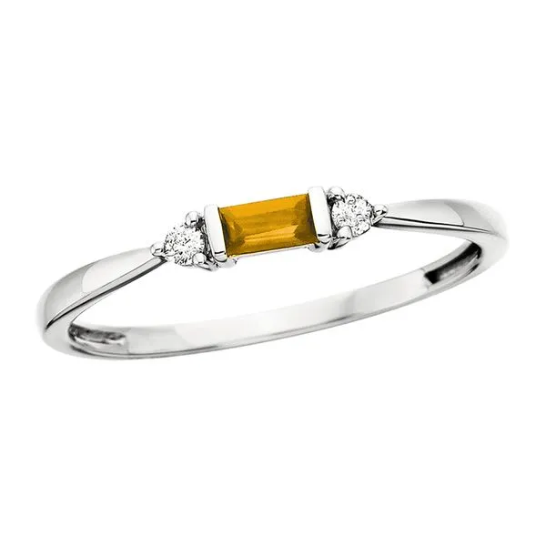 Garnet Baguette Ring .04tdw Image 4 Tennies Jewelry Appleton, WI