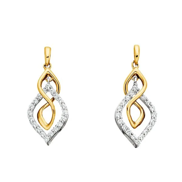 Diamond Twist Earrings .20tw Image 2 Tennies Jewelry Appleton, WI