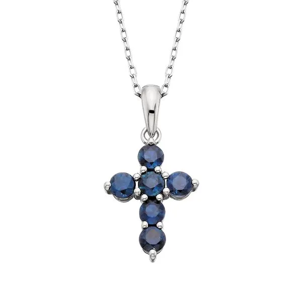 Sapphire Cross Pendant Tennies Jewelry Appleton, WI