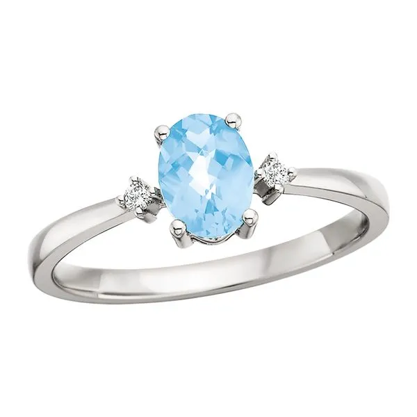 Created Sapphire Ring .03tdw Image 2 Tennies Jewelry Appleton, WI