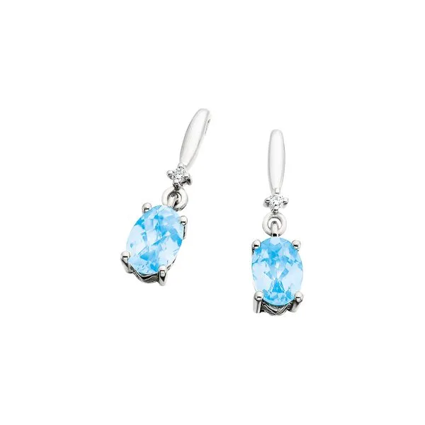 Aquamarine Earrings .02tdw Image 2 Tennies Jewelry Appleton, WI