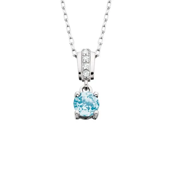 White Topaz Pendant .03tdw Image 3 Tennies Jewelry Appleton, WI