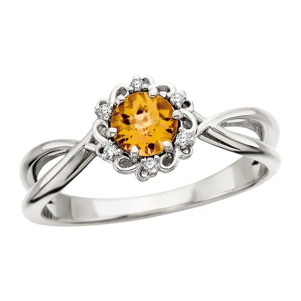 Citrine Ring .05tdw Image 4 Tennies Jewelry Appleton, WI