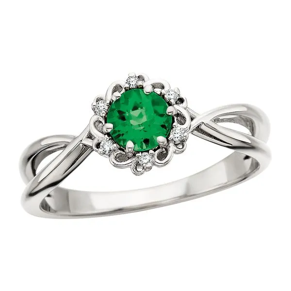 Created Ruby Ring .05tdw Image 5 Tennies Jewelry Appleton, WI