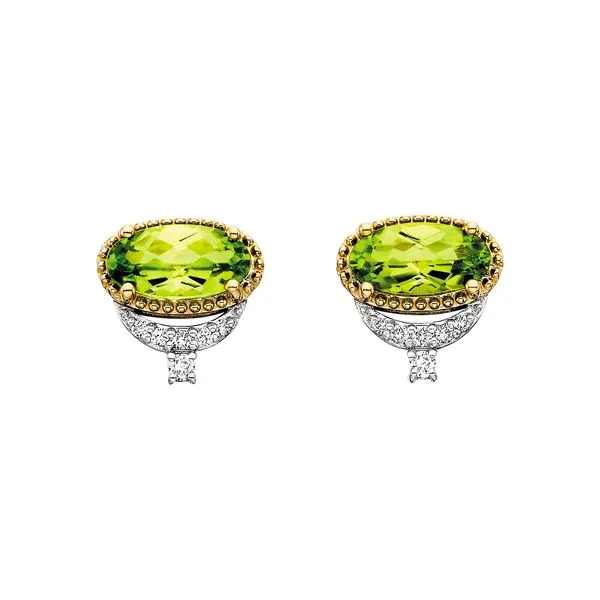 Peridot Oval Crescent Earrings Tennies Jewelry Appleton, WI