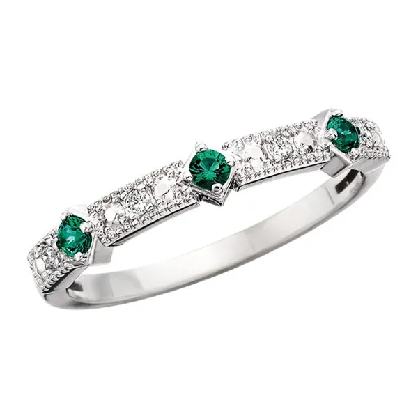 14K Emer&Dia Stackable Band Tennies Jewelry Appleton, WI