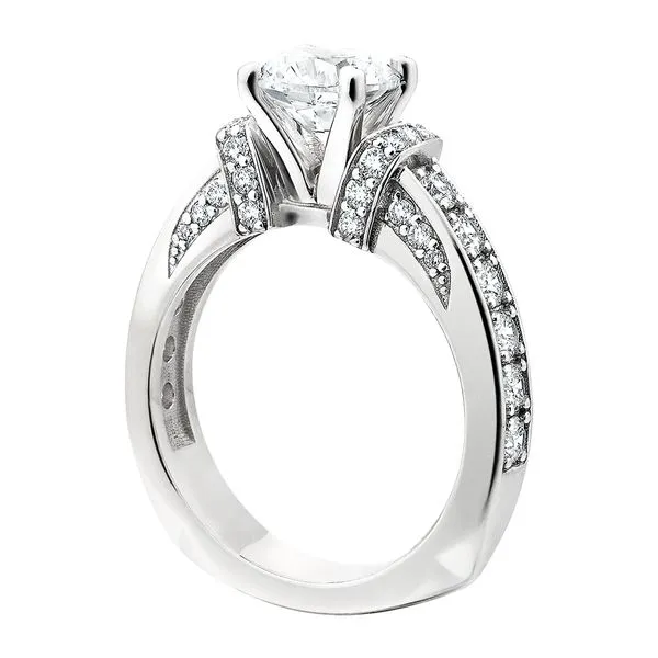 14K White Art Deco Diamond Semi Image 2 Tennies Jewelry Appleton, WI