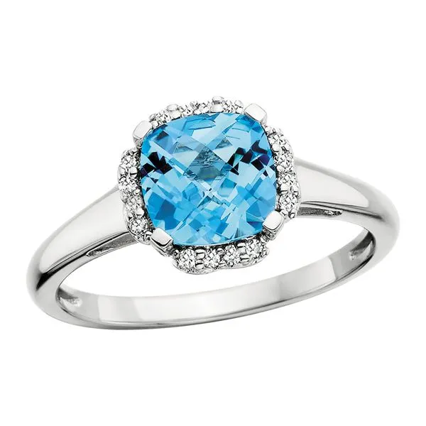 SS Blue Topaz Ring Image 3 Tennies Jewelry Appleton, WI