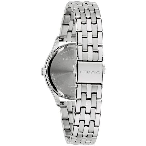 Caravelle Stainless Steel Classic CAR Ladies Watch Image 2 Natale Jewelers Sewell, NJ