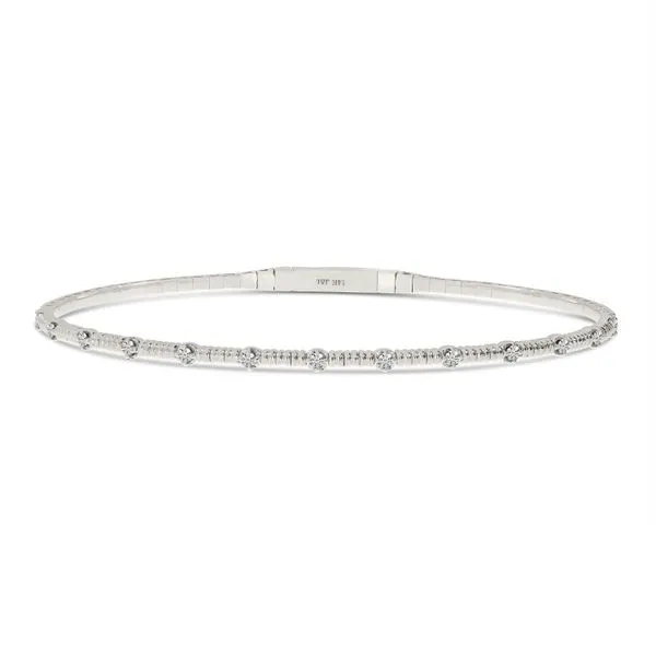 14K White Gold Diamond Flexible Bracelet Ambassador Diamond Jewelers Tucson, AZ