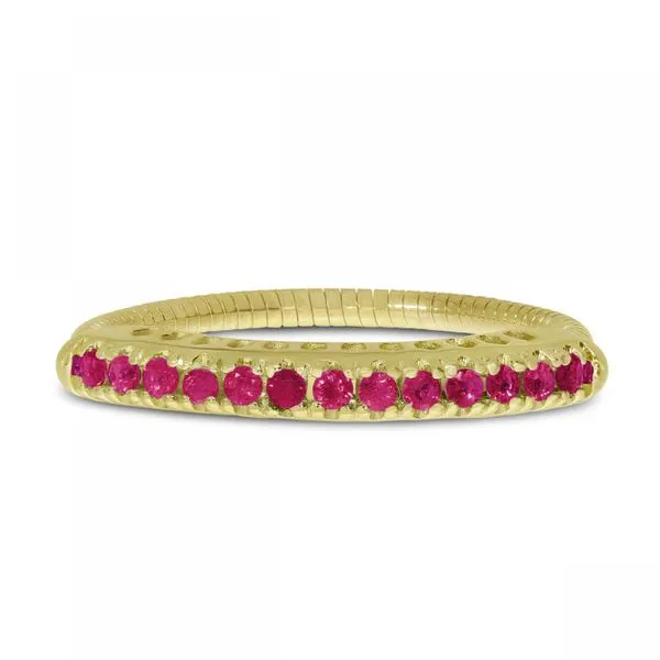 14K Yellow Gold Ruby Stretch Ring Ambassador Diamond Jewelers Tucson, AZ