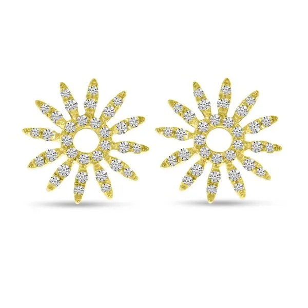 14K Yellow Gold Diamond Burst Post Earrings Ambassador Diamond Jewelers Tucson, AZ