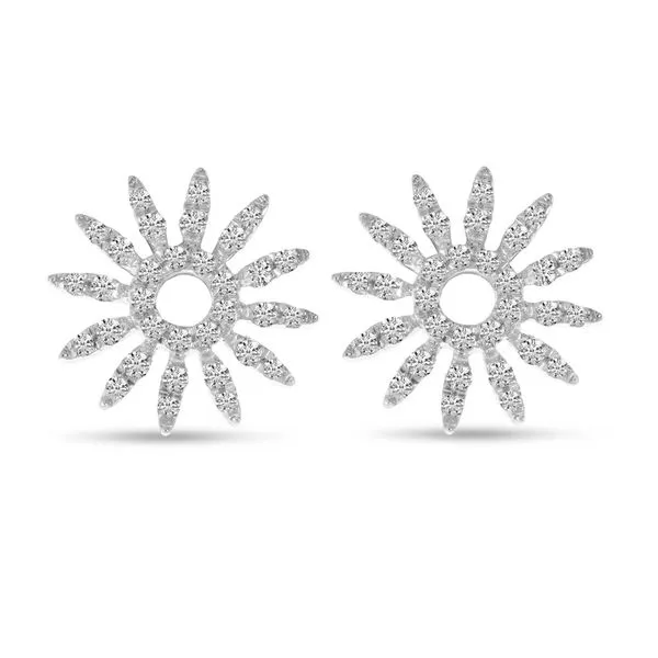 14K White Gold Diamond Burst Post Earrings Ambassador Diamond Jewelers Tucson, AZ