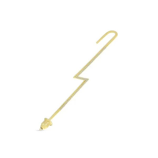 14K Yellow Gold Diamond Lightning Bolt Pin Earring Ambassador Diamond Jewelers Tucson, AZ