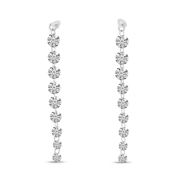 14K White Gold Dashing Diamonds Jacket Earrings Dahlkemper's Jewelry Connection Erie, PA
