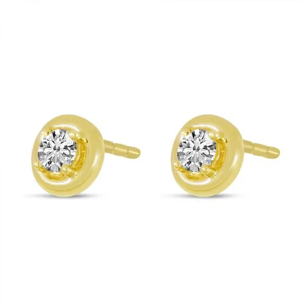 14K Yellow Gold Diamond Stud Earrings Ambassador Diamond Jewelers Tucson, AZ